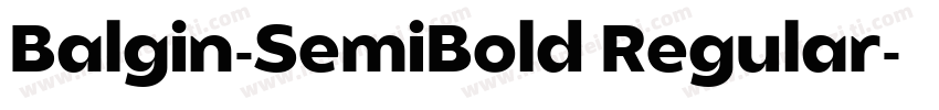 Balgin-SemiBold Regular字体转换
